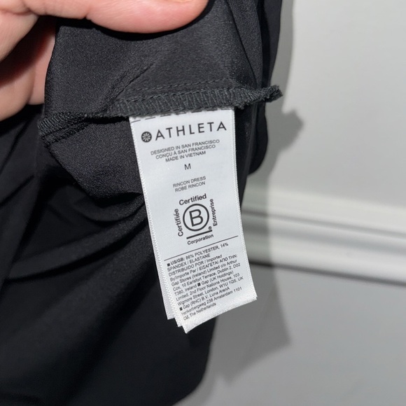 Athleta dress Black Sleeveless drawstring waistband poly spandex medium stretch - Picture 4 of 4
